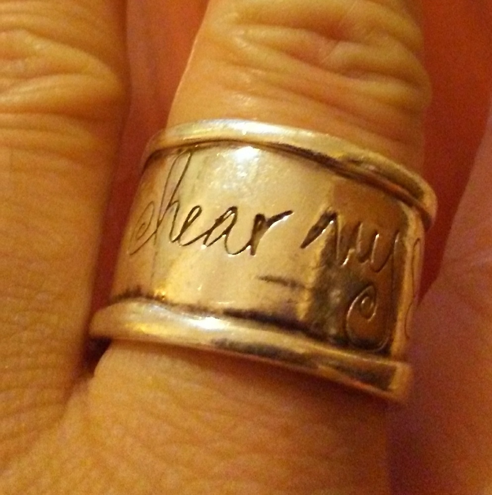 Sterling silver solid heavy band ring sz 9